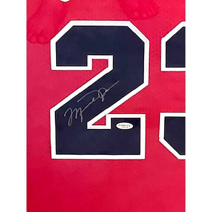 Michael Jordan red jersey signed with proof