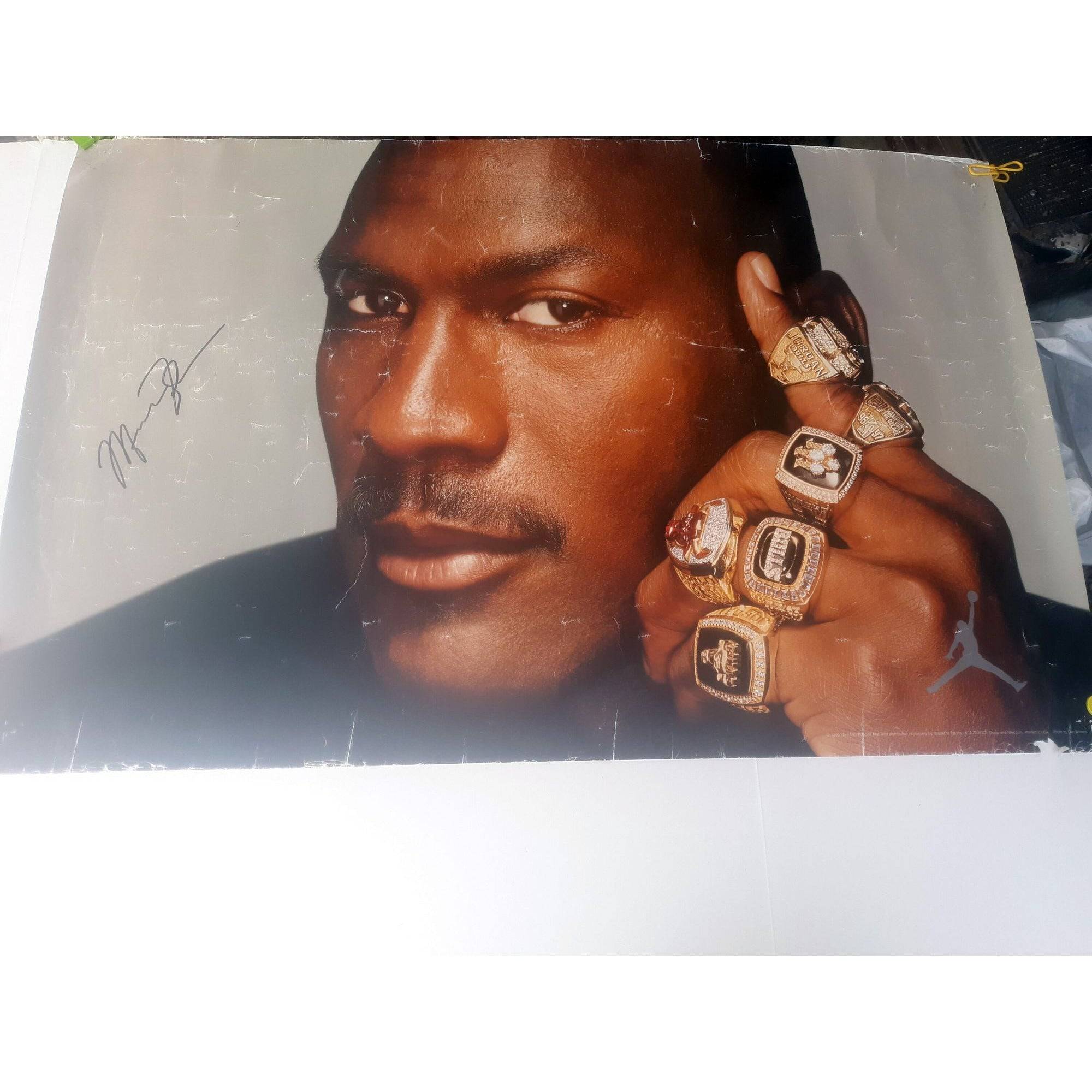 Michael Jordan signed poster with proof