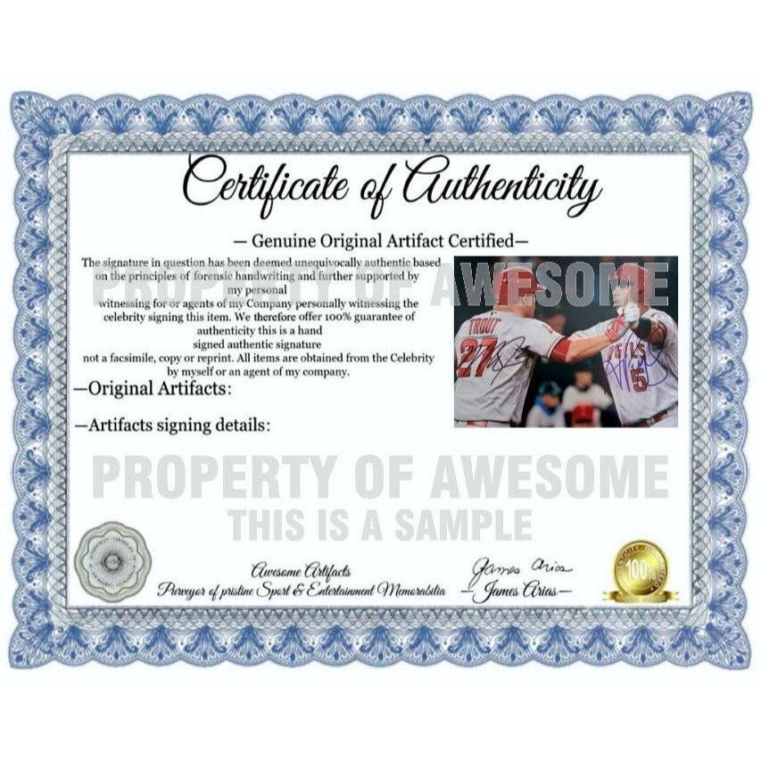 Mike Trout and Albert Pujols just 8 by 10 photo signed with proof