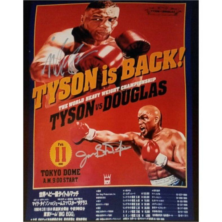 Mike Tyson and James Buster Douglas 16 x 20 photo sign with proof I want that - Awesome Artifacts 