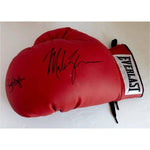 Load image into Gallery viewer, Mike Tyson and James Buster Douglas Everlast leather boxing glove signed with proof - Awesome Artifacts 
