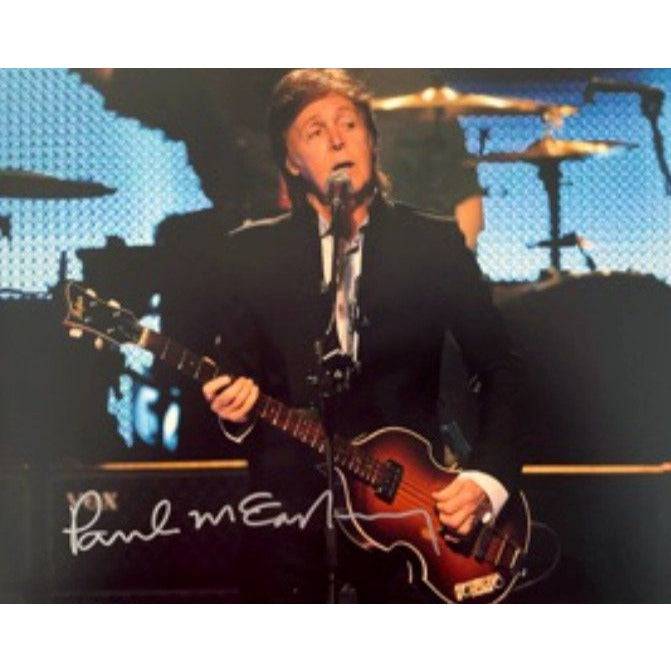 Paul McCartney 8 by 10 signed photo with proof