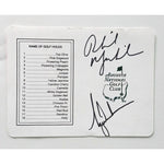 Load image into Gallery viewer, Phil Mickelson and Tiger Woods Masters scorecard signed with proof
