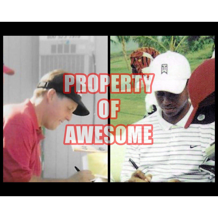 Certificate of Authenticity for Phil Mickelson and Tiger Woods Masters scorecard signed with proof