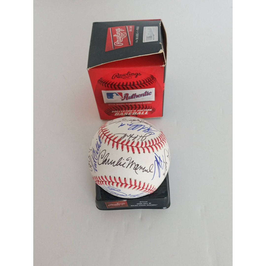 Philadelphia Phillies Ryan Howard, Jimmy Rollins, Cole Hamels 2008 World Series champs team signed ball  with proof