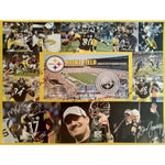 Load image into Gallery viewer, Pittsburgh Steelers Super Bowl champs Troy Polamalu Plaxico Burress Ben Roethlisberger Hines Ward Jerome Bettis 16 x 20 photo signed
