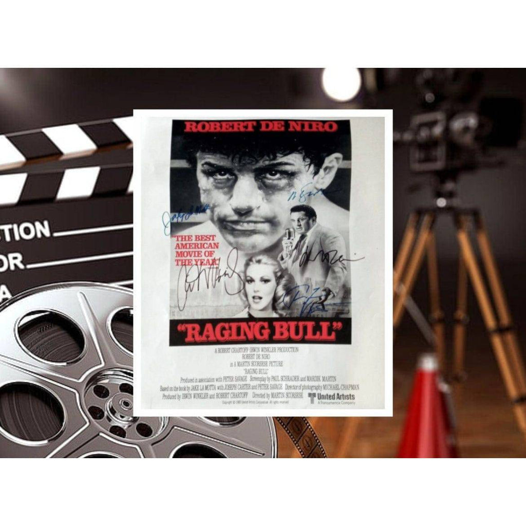 Raging Bull Martin Scorsese Jake LaMotta Robert De Niro Frank Vincent 16 x 20 photo sign with proof