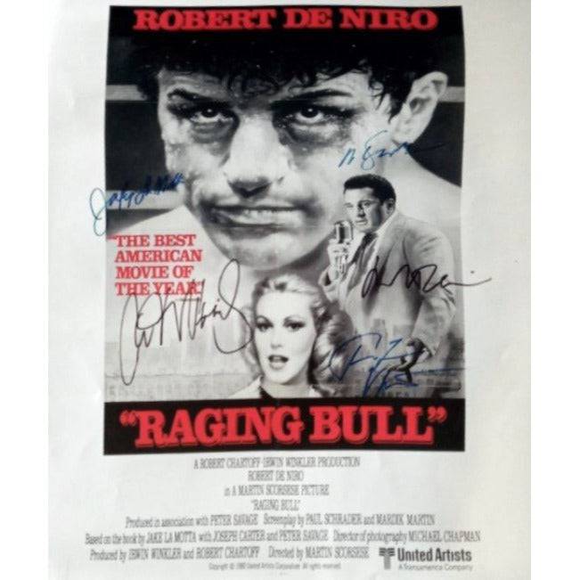 Raging Bull Martin Scorsese Jake LaMotta Robert De Niro Frank Vincent 16 x 20 photo sign with proof