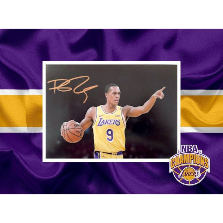 Rajon Rondo Los Angeles Lakers 5 x 7 photo signed with proof