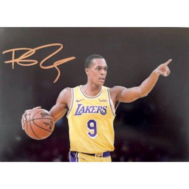 Rajon Rondo Los Angeles Lakers 5 x 7 photo signed with proof