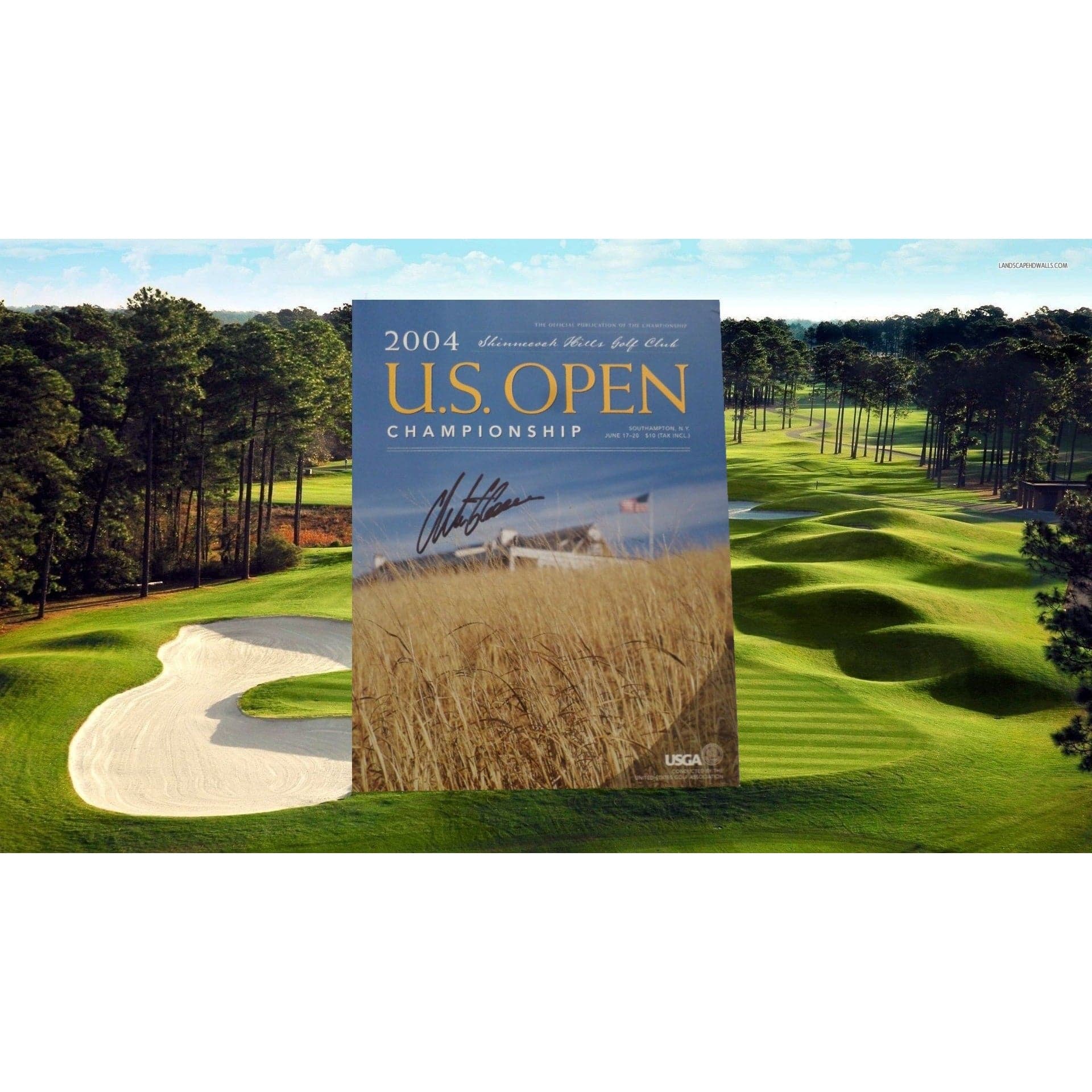 Retief Goosen 2004 US Open program signed - Awesome Artifacts 