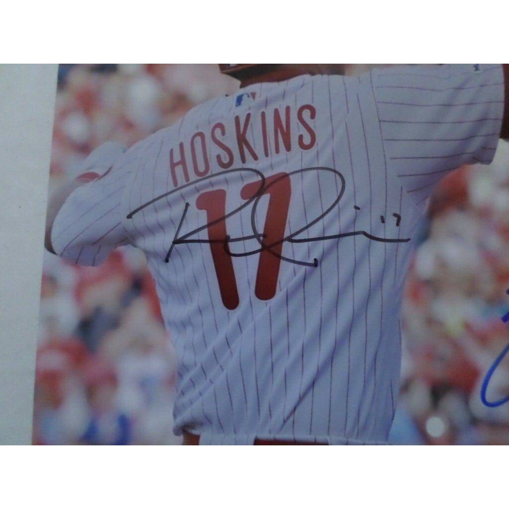 Rhys Hoskins Bryce Harper 8 x 10 signed photo