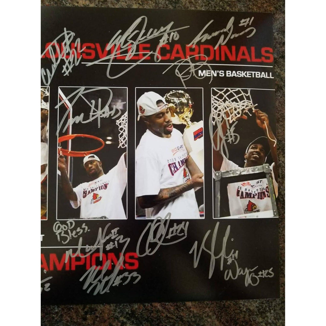 Rick Pitino and Louisville NCAA Champs team signed 11x14 - Awesome Artifacts 