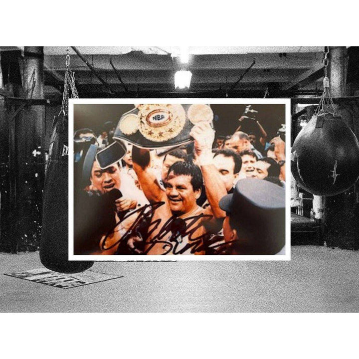 Roberto Duran boxing legend 5x7 photo signed