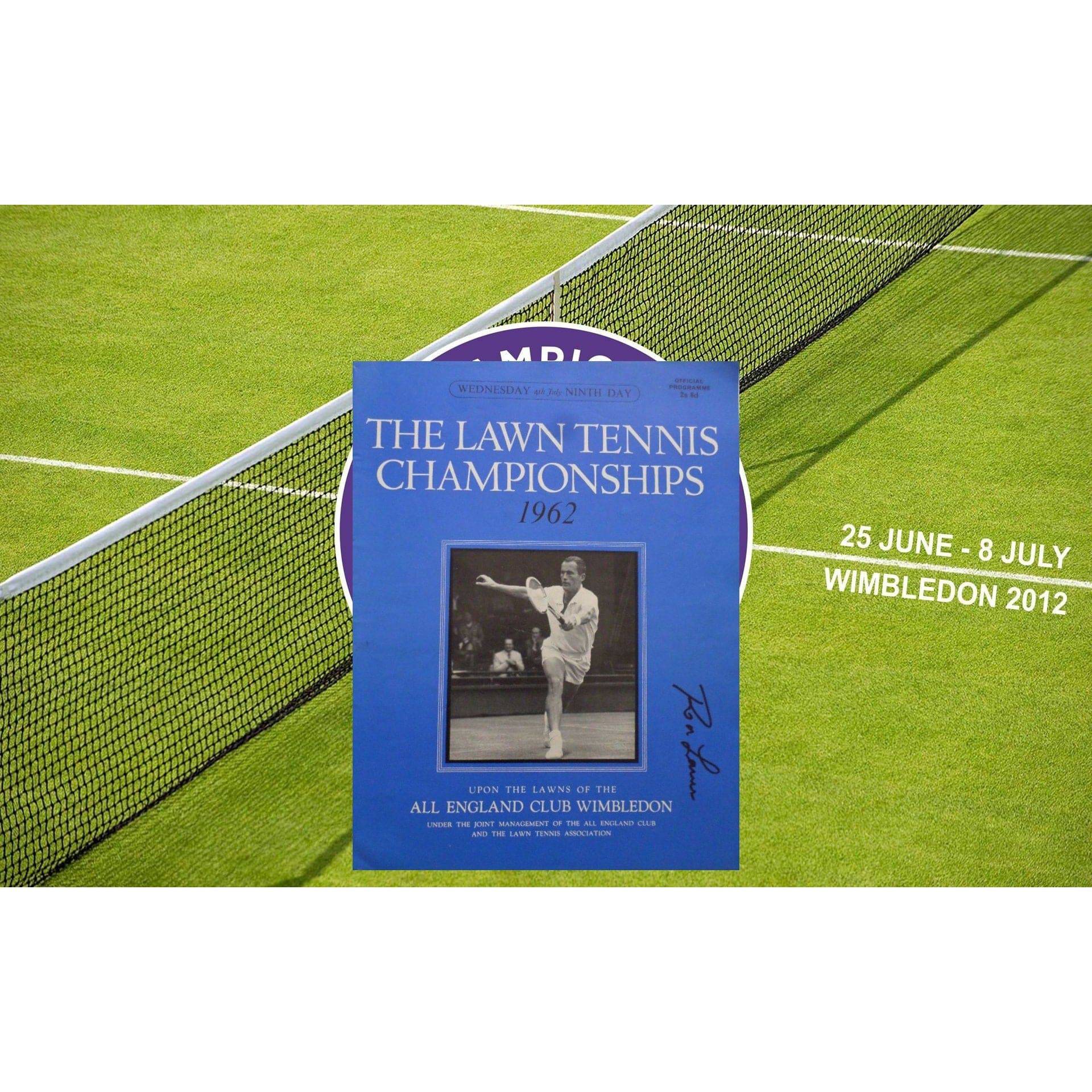 Rod Laver 1962 Wimbledon program sign - Awesome Artifacts 