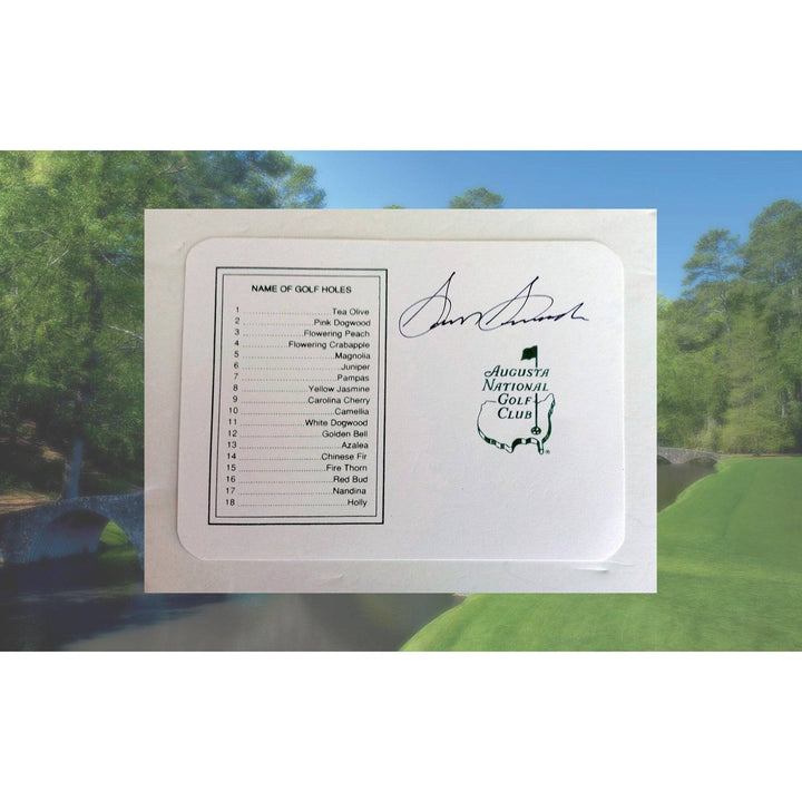 Sam Snead Masters Golf scorecard signed with proof