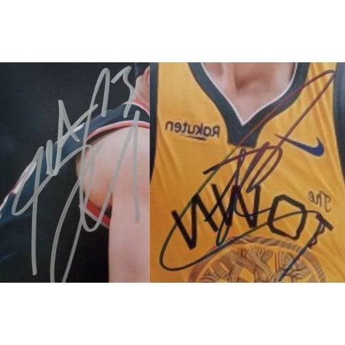 Seth and Stephen Curry 8 x 10 signed photo