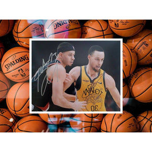 Seth and Stephen Curry 8 x 10 signed photo