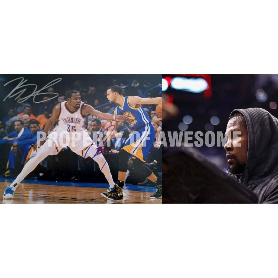 Stephen Curry and Kevin Durant 8 x 10 photo signed with proof