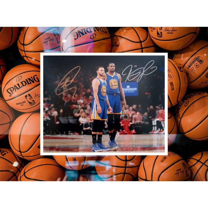 Stephen Curry and Kevin Durant Golden State Warriors 8x10 photo signed with proof