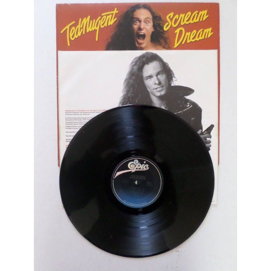 Ted Nugent scream dream signed LP