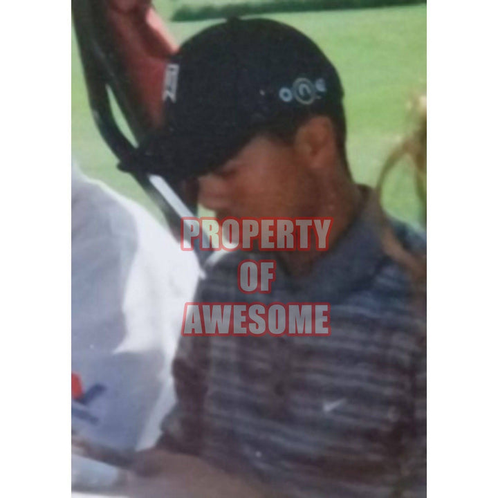 Tiger Woods 16x20 photograph signed with proof personalized to Tony - Awesome Artifacts 