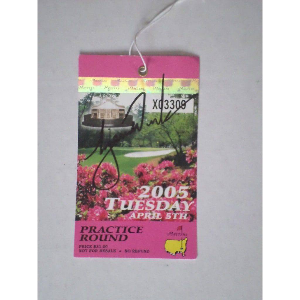 Tiger Woods 2005 Master's ticket signed with proof - Awesome Artifacts 