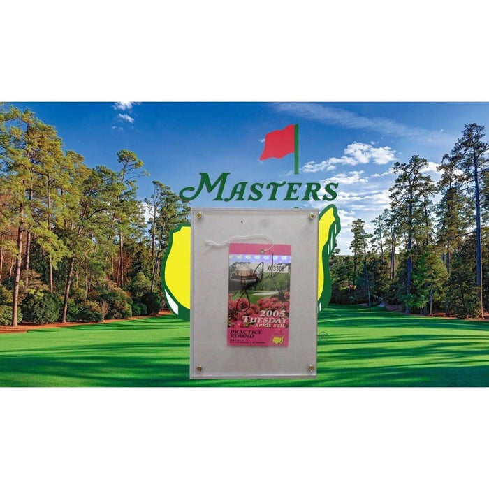 Tiger Woods 2005 Master's ticket signed with proof