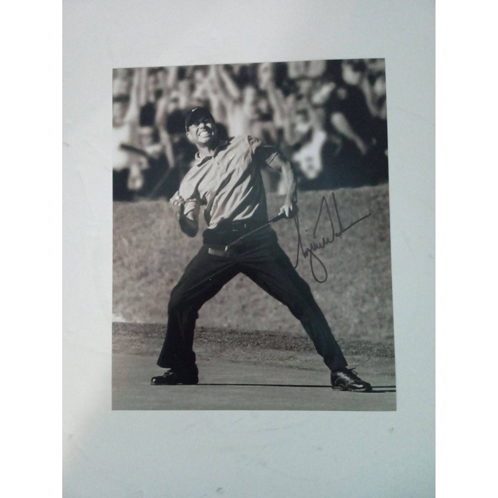 Tiger Woods 8 x 10 signed photo with proof - Awesome Artifacts 