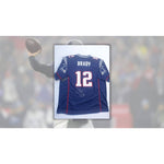 Load image into Gallery viewer, Tom Brady New England Patriots size large authentic jersey signed and inscribed with proof
