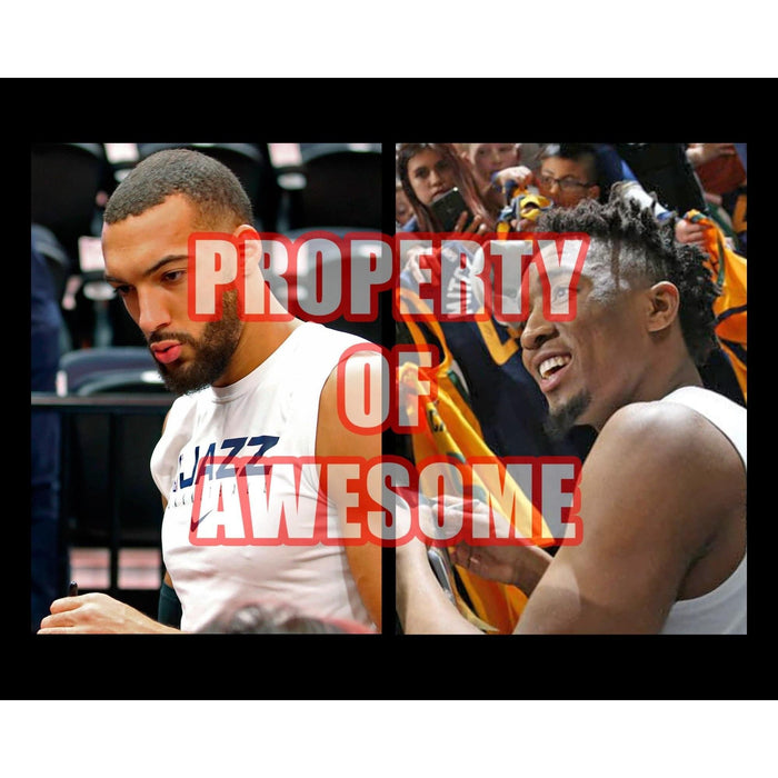 Certificate of Authenticity for Utah Jazz Rudy Gobert and Donovan Mitchell signed basketball with proof