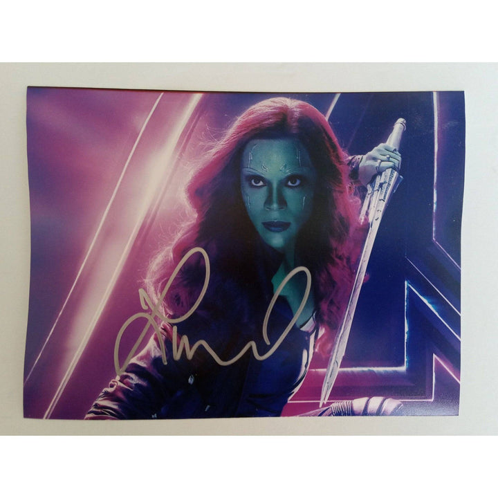 Zoe Saldana Gamora  5 x 7 photo signed with proof - Awesome Artifacts 