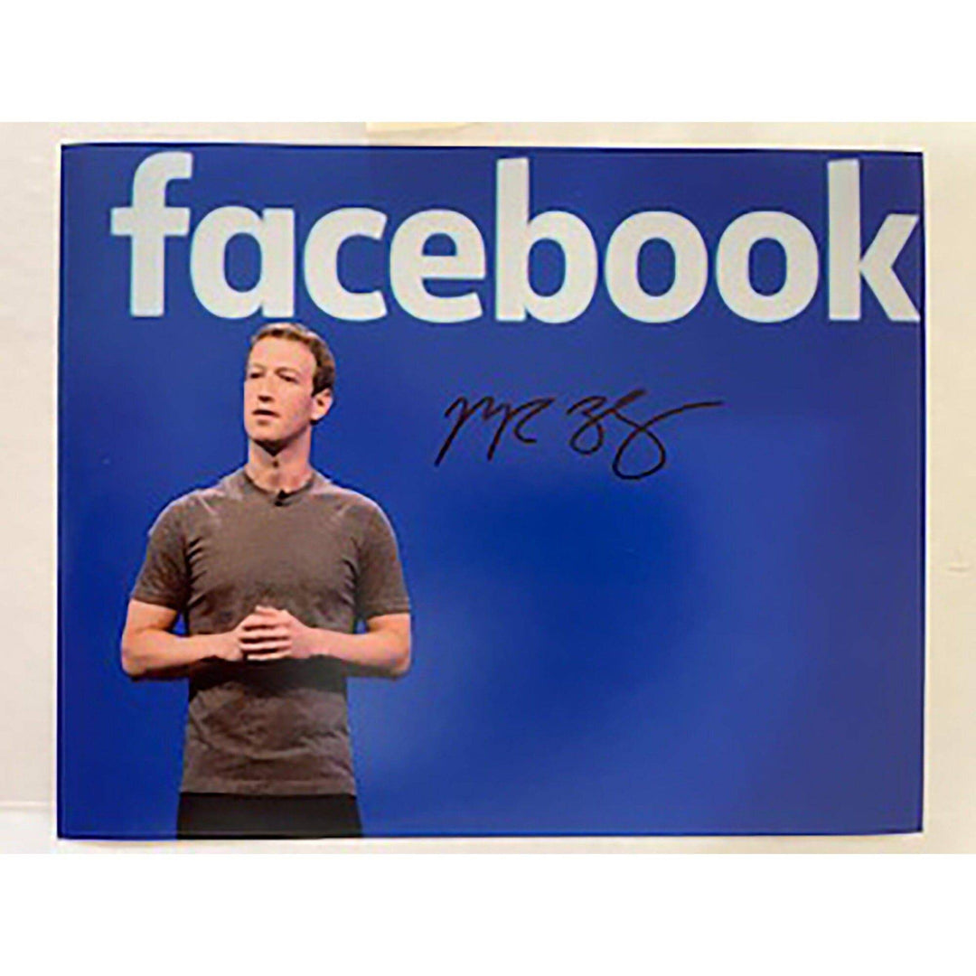 Mark Zuckerberg Facebook founder 8 x 10 signed photo with proof - Awesome Artifacts 