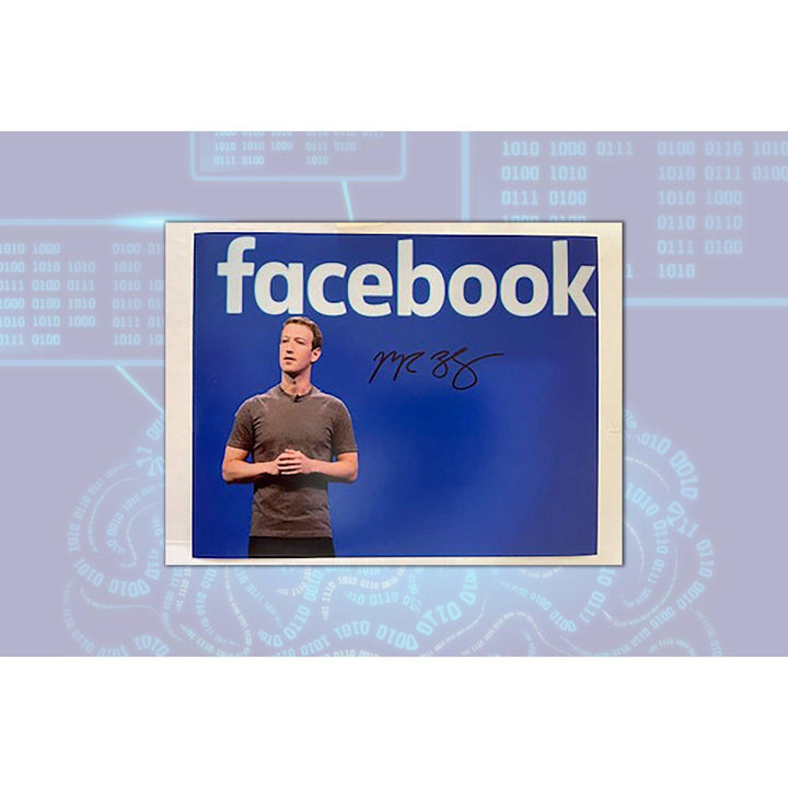 Mark Zuckerberg Facebook founder 8 x 10 signed photo with proof - Awesome Artifacts 