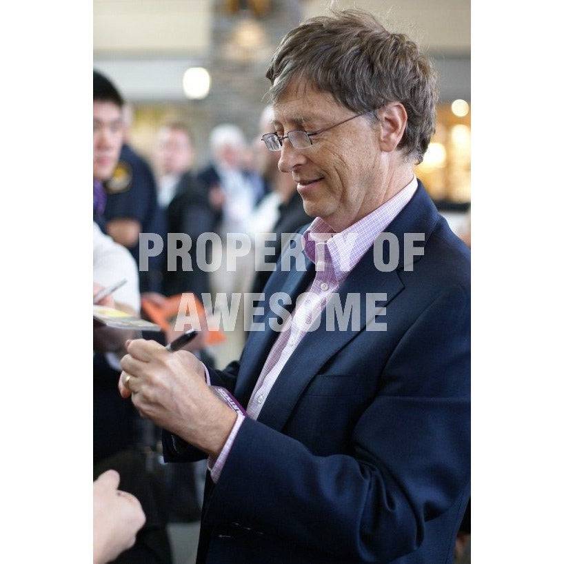 Paul Allen and Bill Gates 8x10 photo signed with proof