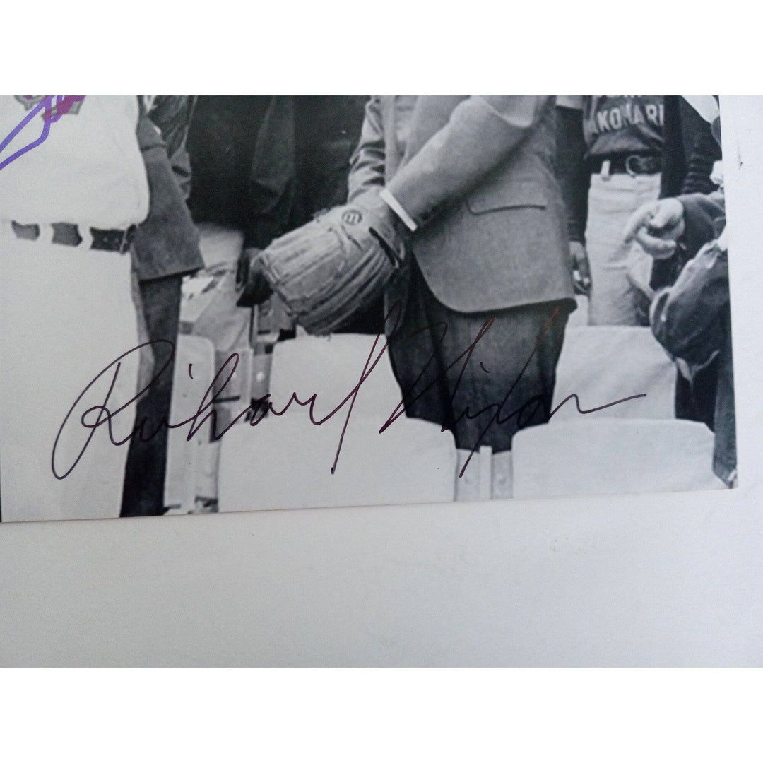 Ted Williams and Richard Nixon 8x10 photo signed with proof