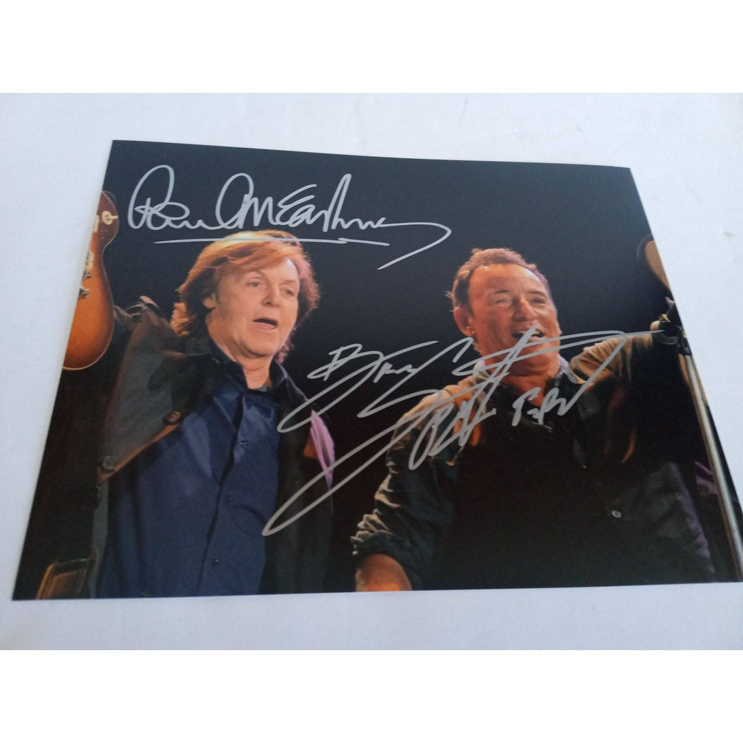 Bruce Springsteen and Paul McCartney 8 x 10 signed photo with proof