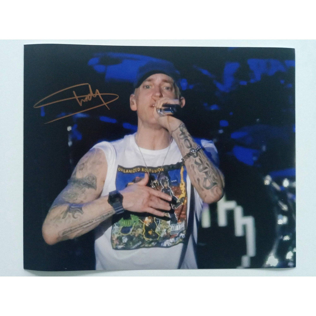 Eminem Marshall Mathers Slim Shady 8 by 10 signed photo with proof - Awesome Artifacts 