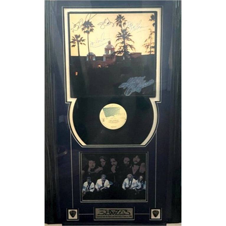 Glen Frey Don Henley Joe Walsh "Welcome to the Hotel California " signed and framed with proof - Awesome Artifacts 