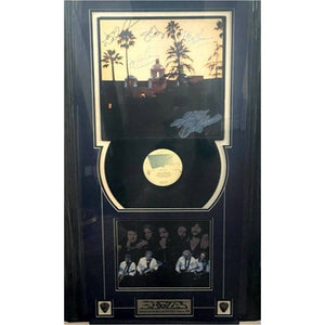 Glen Frey Don Henley Joe Walsh "Welcome to the Hotel California " signed and framed with proof