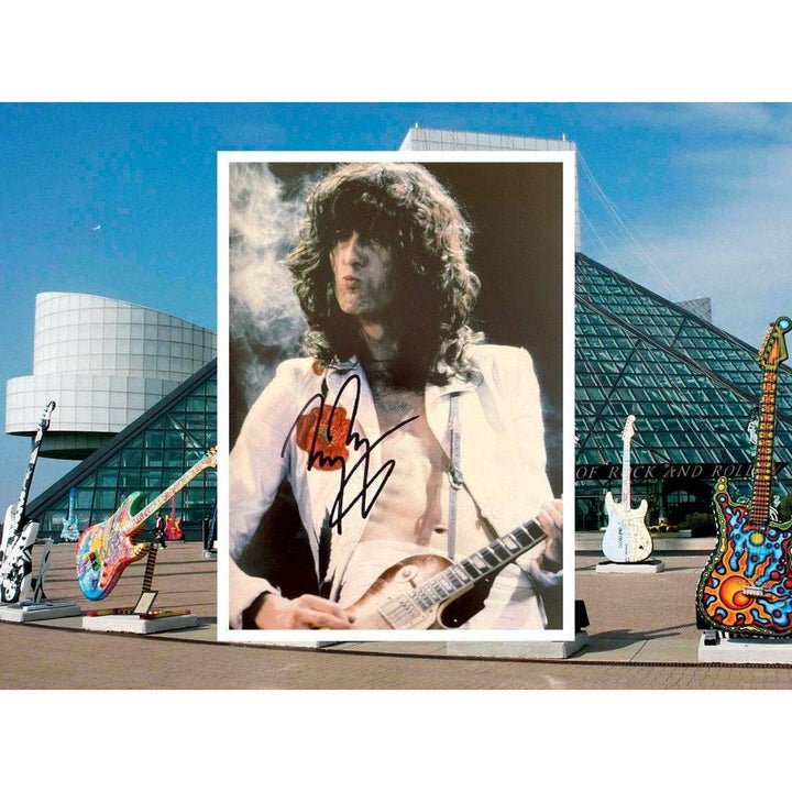 Jimmy Page Led Zeppelin 5 x 7 photo signed with proof