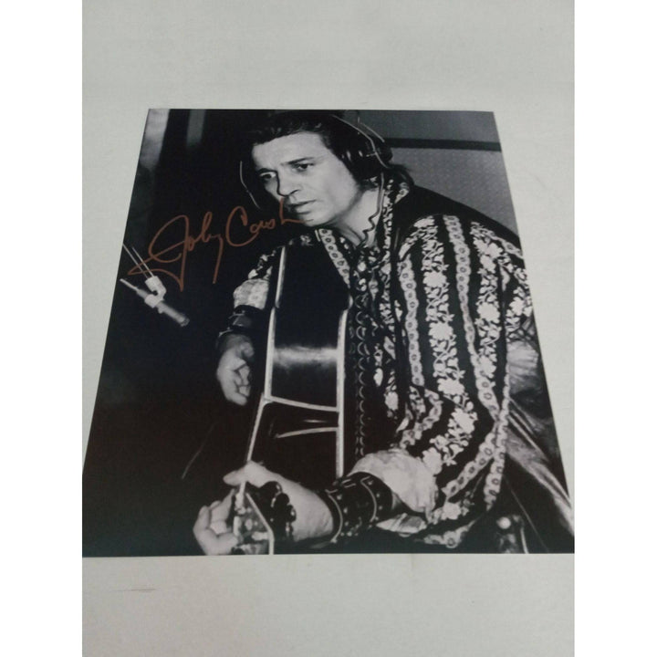 Johnny Cash The Man in Black 8 by 10 photo with proof