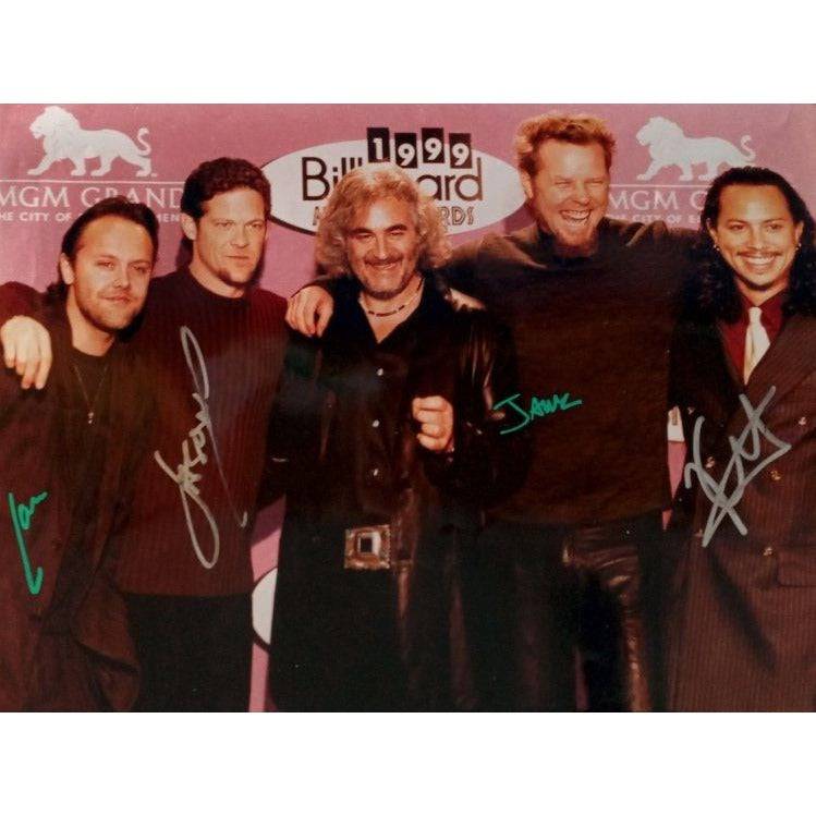 Kirk Hammett James Hetfield Lars Ulrich Jason Newsted Metallica 16 x 20 photo signed with proof