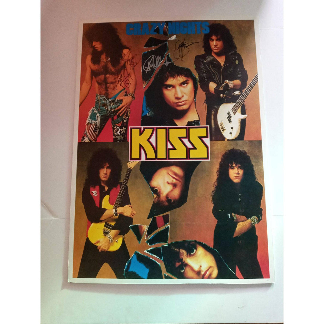 KISS Peter Criss Paul Stanley Ace Frehley and Gene Simmons signed poster