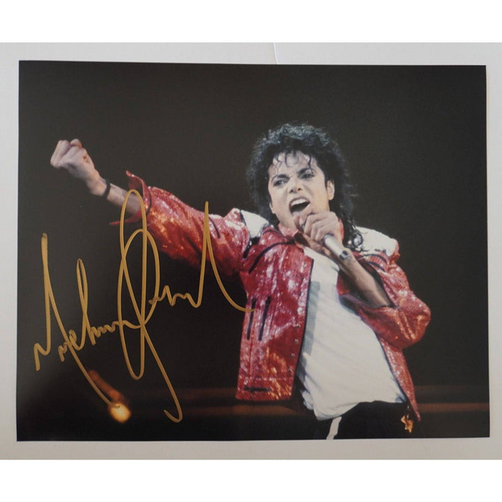 Michael Jackson 8 by 10 signed photo with proof