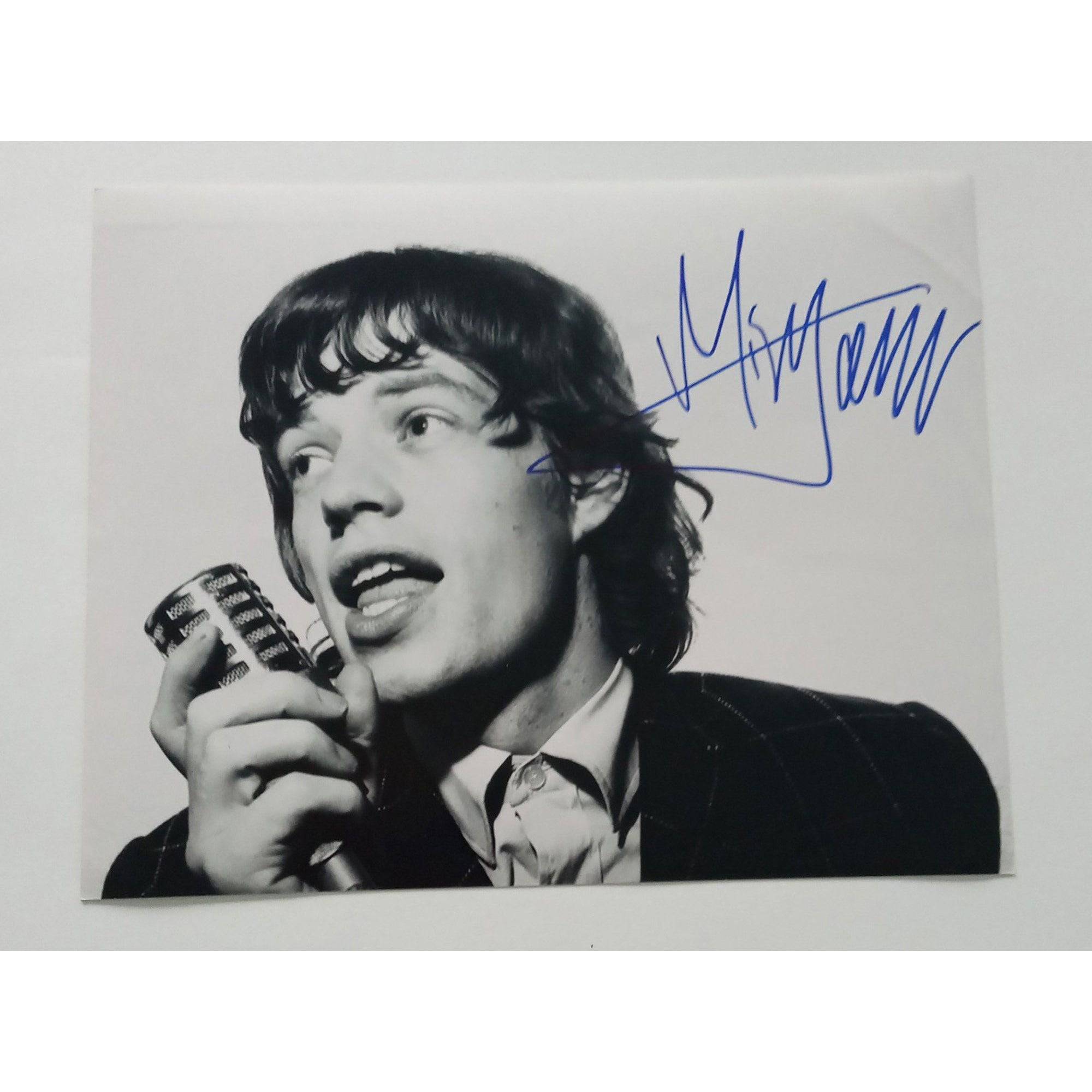 Mick Jagger Rolling Stones 8 by 10 signed photo with proof - Awesome Artifacts 