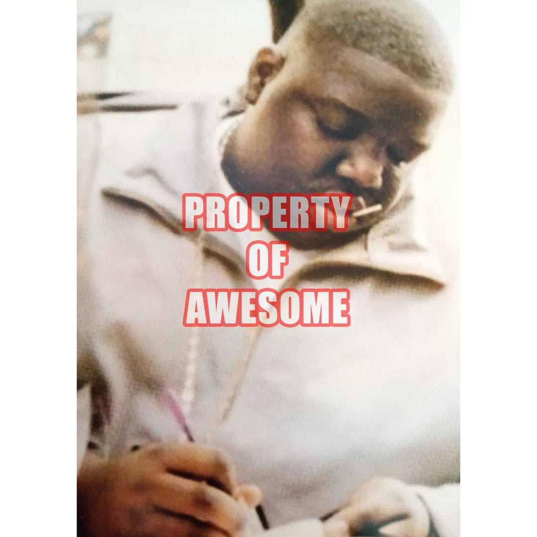 Notorious BIG Christopher Wallace Biggie Smalls 8 x 10 photo signed - Awesome Artifacts 