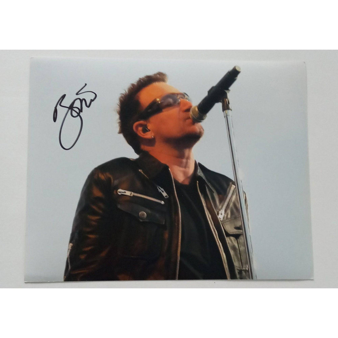 Paul Hewson Bono of U2 8 by 10 signed photo with proof