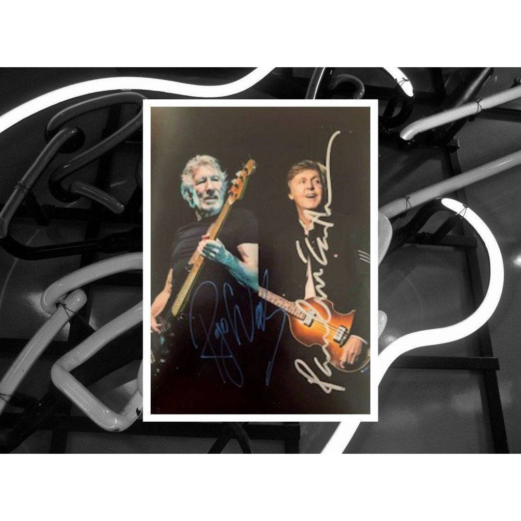 Paul McCartney and Roger Waters 5 x 7 photo signed with proof