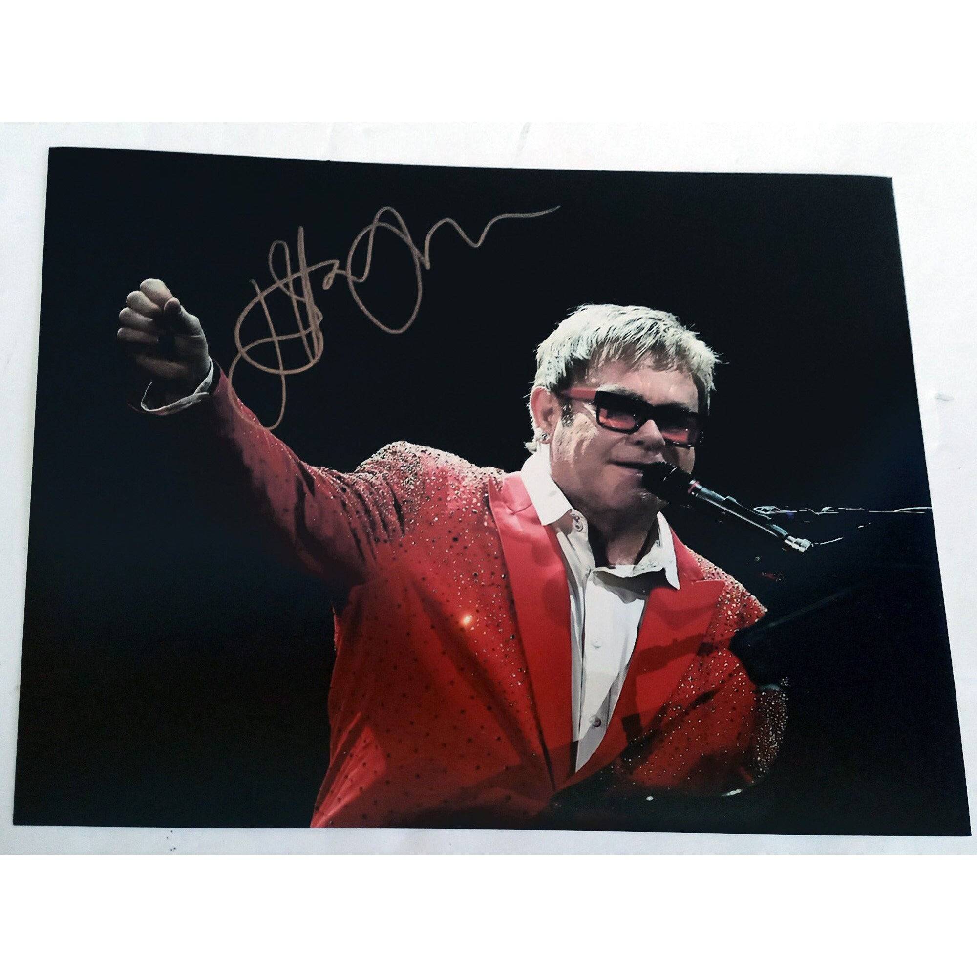 Sir Elton John 8 by 10 signed photo with proof